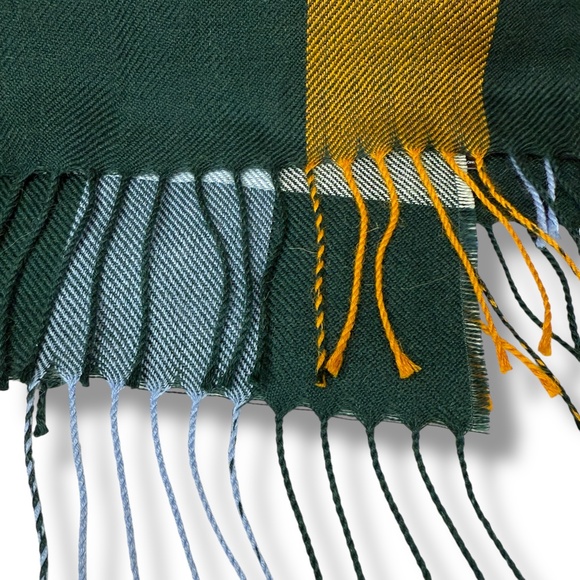 Pacas‎ Inc 100% Baby Alpaca Scarf Made in Peru Plaid Fall Luxury 73" - Picture 5 of 5